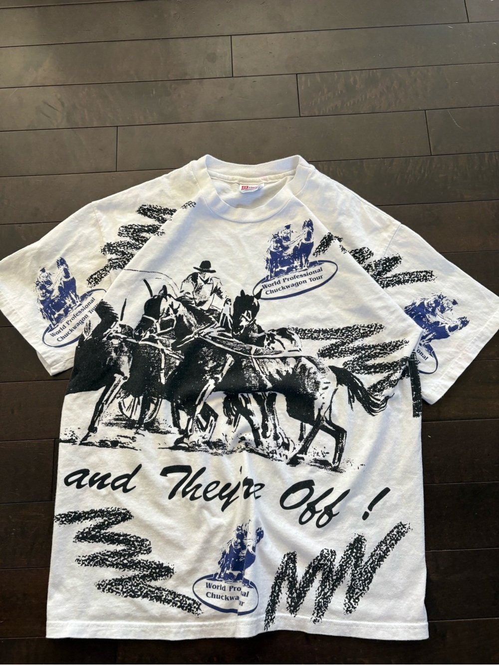 Vintage 90s AOP western shirt